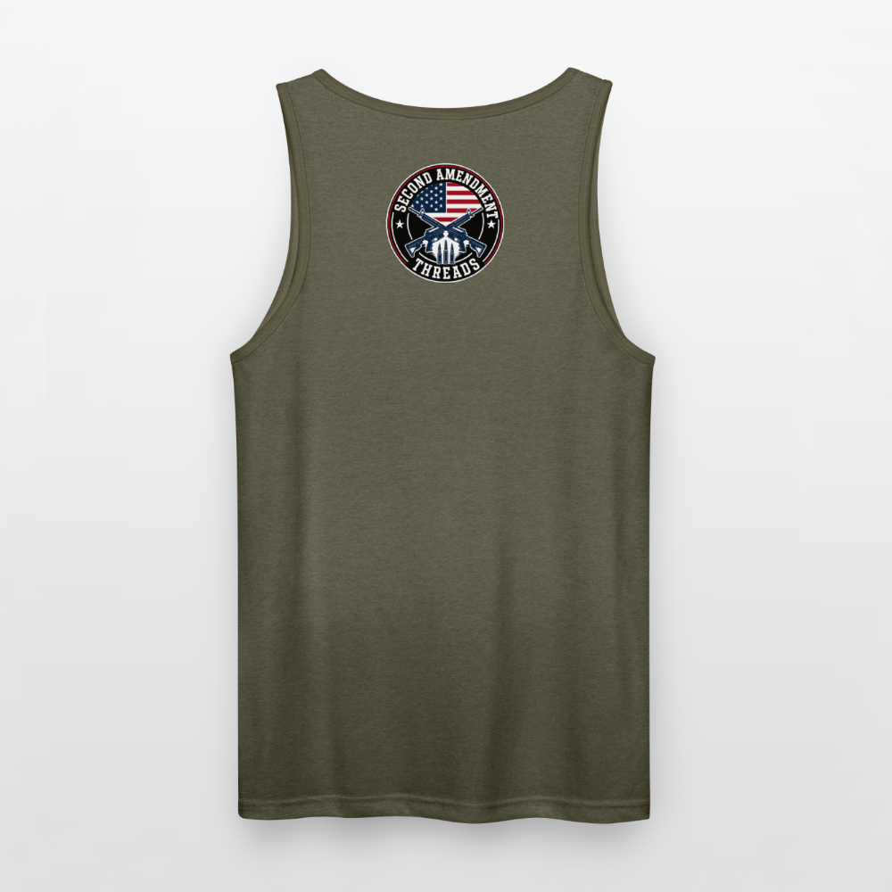 2A Threads Unisex Tri-Blend Organic Tank - heather olive