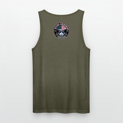 2A Threads Unisex Tri-Blend Organic Tank - heather olive