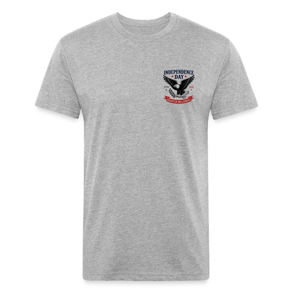 250 Yr America Fitted Cotton/Poly T-Shirt by Next Level - heather gray