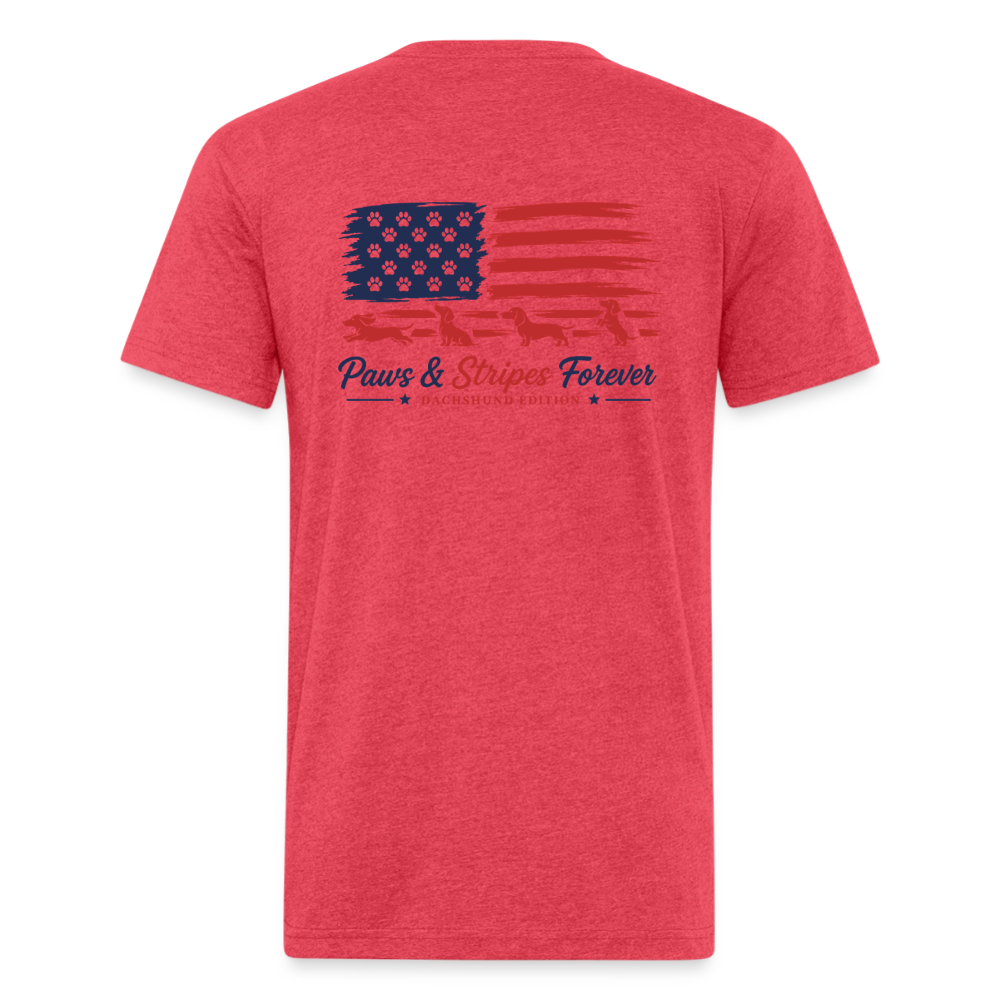 wiener Fitted Cotton/Poly T-Shirt by Next Level - heather red