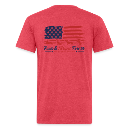wiener Fitted Cotton/Poly T-Shirt by Next Level - heather red