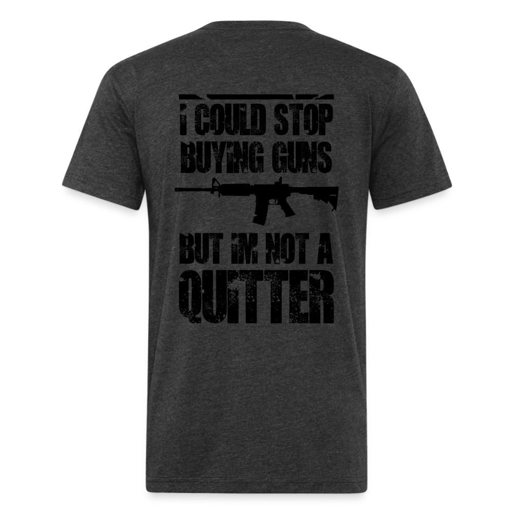 Fitted Cotton/Poly T-Shirt by Next Level quitter - heather black