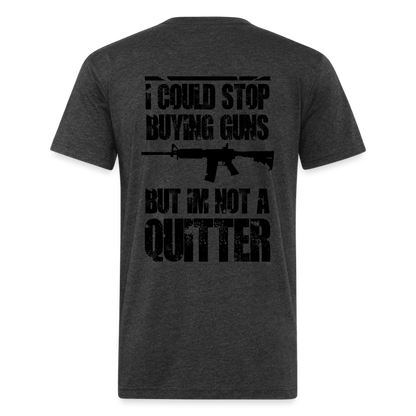 Fitted Cotton/Poly T-Shirt by Next Level quitter - heather black