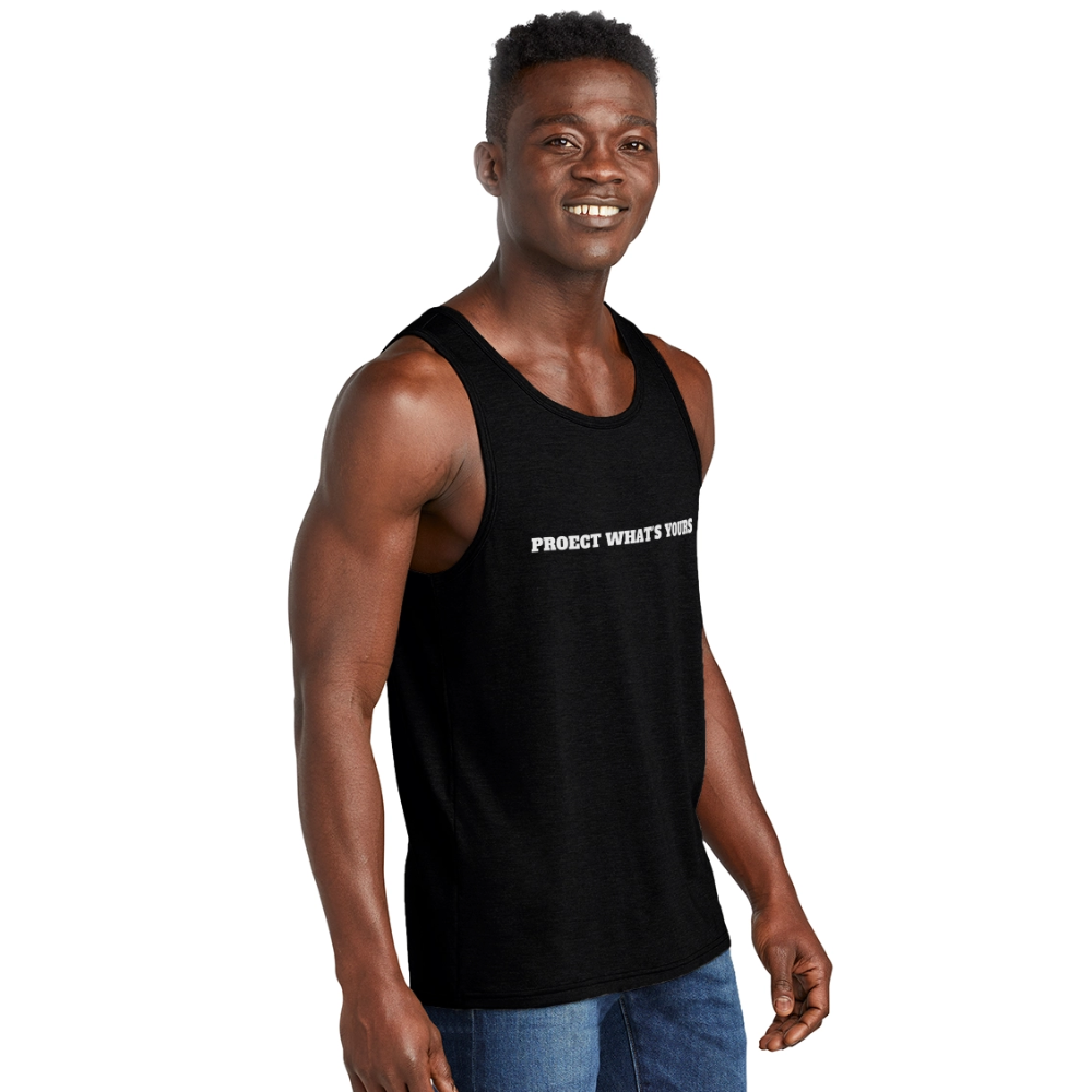 2A Threads Unisex Tri-Blend Organic Tank - black