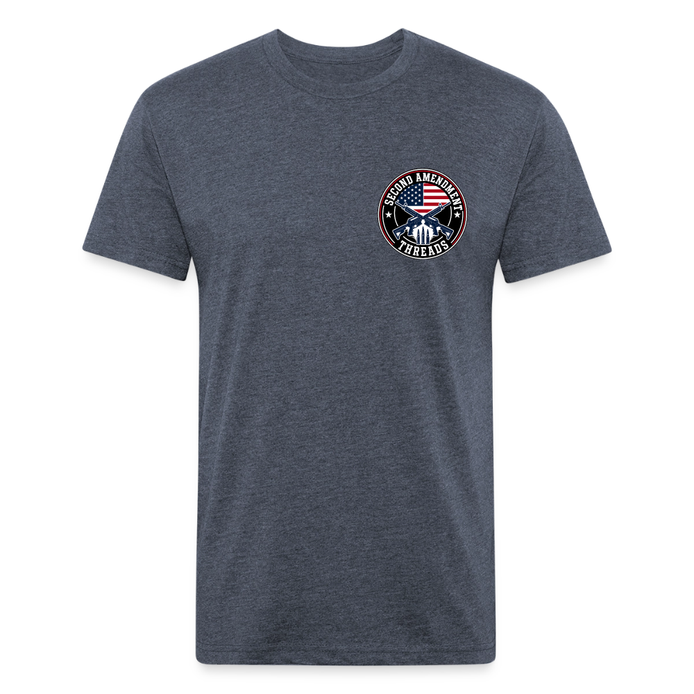 2A that Fitted Cotton/Poly T-Shirt by Next Level - heather navy