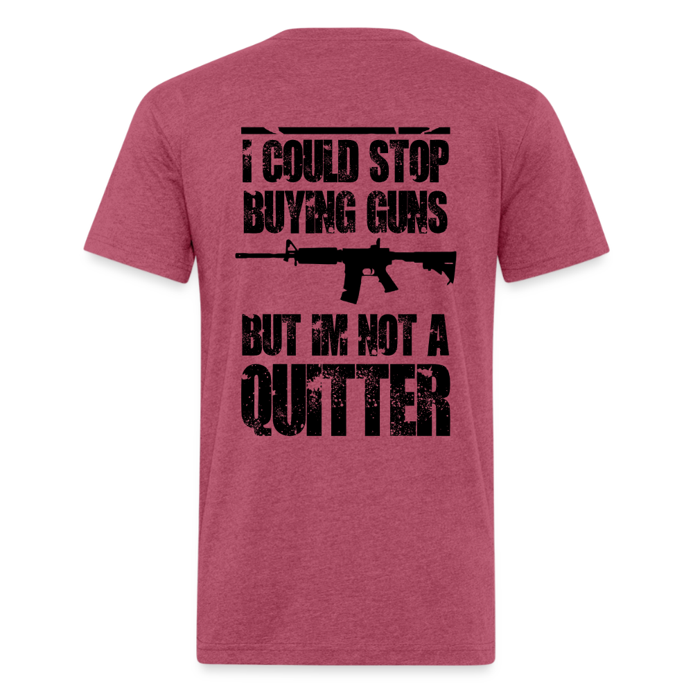 Fitted Cotton/Poly T-Shirt by Next Level quitter - heather burgundy