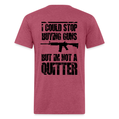 Fitted Cotton/Poly T-Shirt by Next Level quitter - heather burgundy