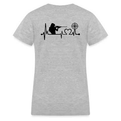 Lady Sniper Women's V-Neck T-Shirt - gray