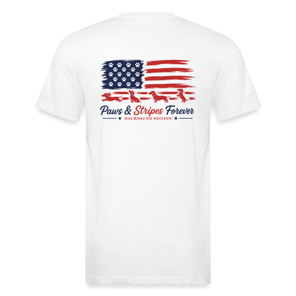 wiener Fitted Cotton/Poly T-Shirt by Next Level - white