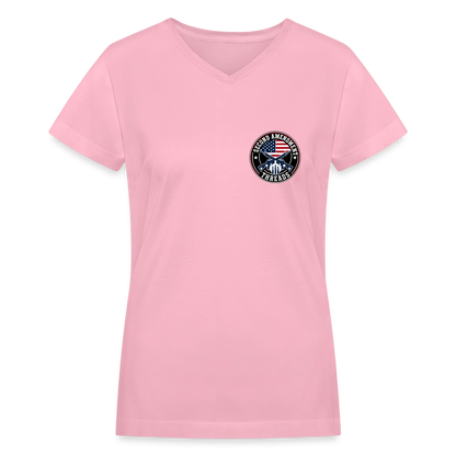 Lady Sniper Women's V-Neck T-Shirt - pink