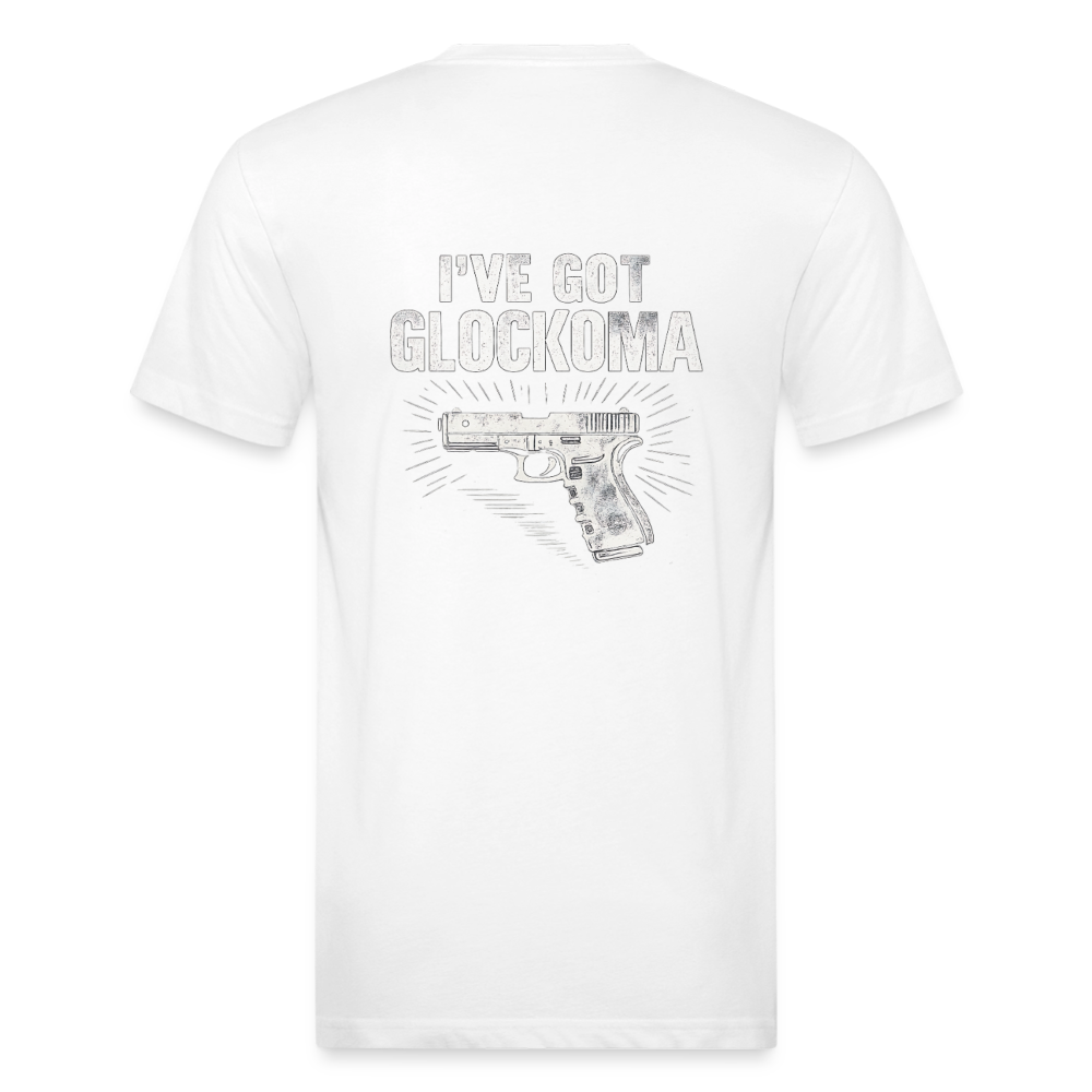 Glockoma Fitted Cotton/Poly T-Shirt by Next Level - white