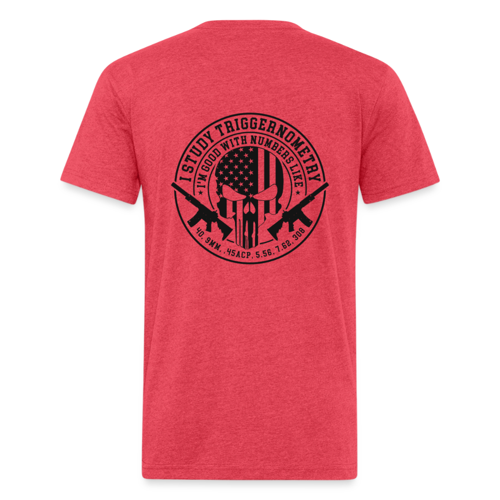 I Study Trigonometry Fitted Cotton/Poly T-Shirt by Next Level - heather red
