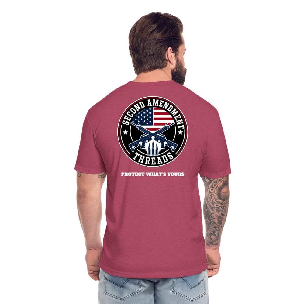 2A THREADS Fitted Cotton/Poly T-Shirt by Next Level - heather burgundy