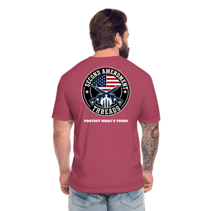 2A THREADS Fitted Cotton/Poly T-Shirt by Next Level - heather burgundy