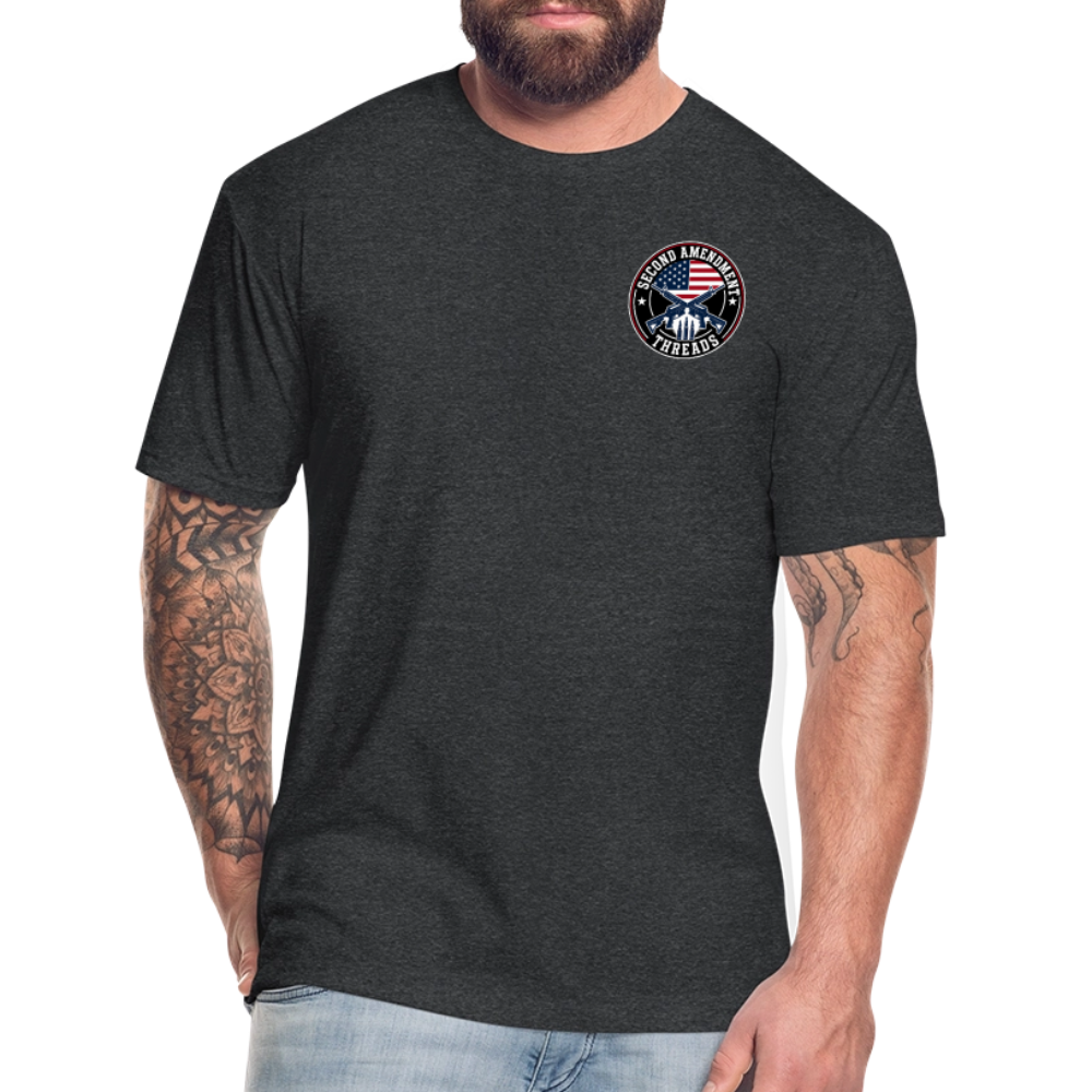 2A THREADS Fitted Cotton/Poly T-Shirt by Next Level - heather black