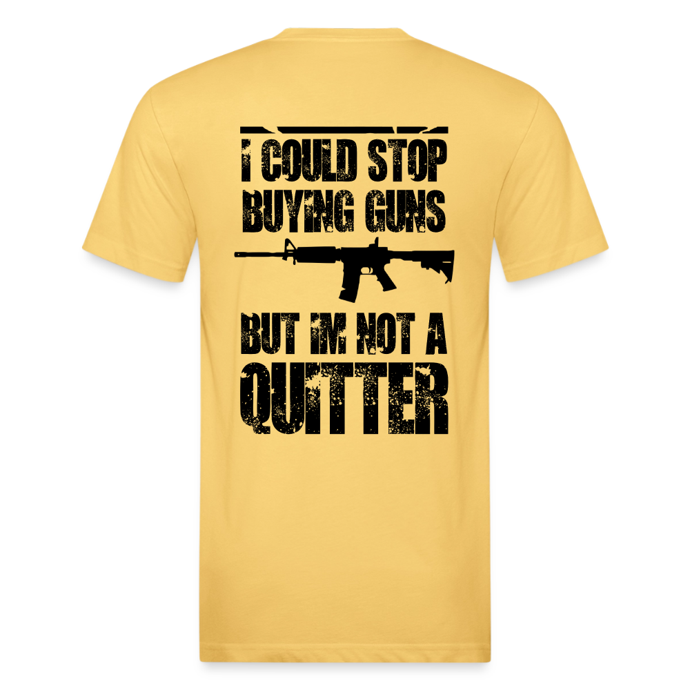 Fitted Cotton/Poly T-Shirt by Next Level quitter - pastel yellow