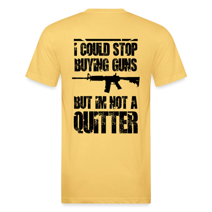 Fitted Cotton/Poly T-Shirt by Next Level quitter - pastel yellow