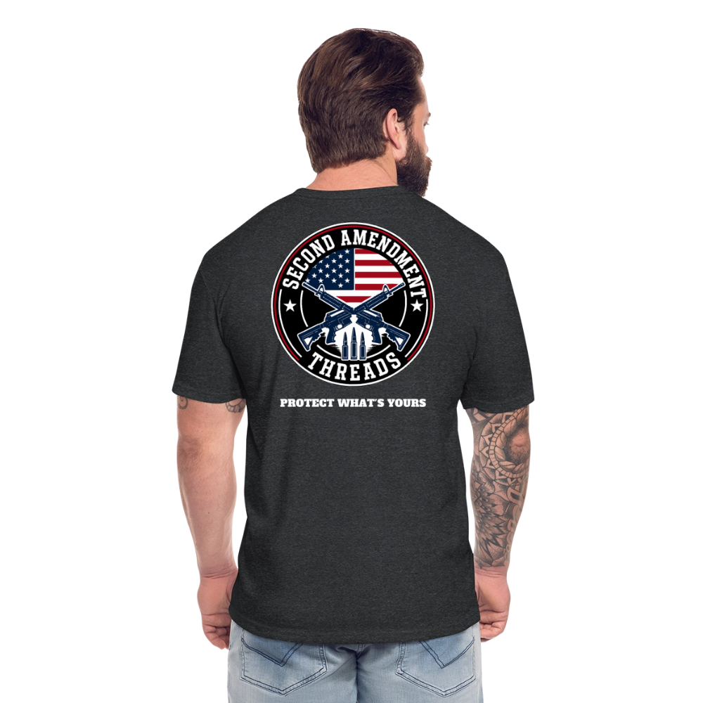 2A THREADS Fitted Cotton/Poly T-Shirt by Next Level - heather black