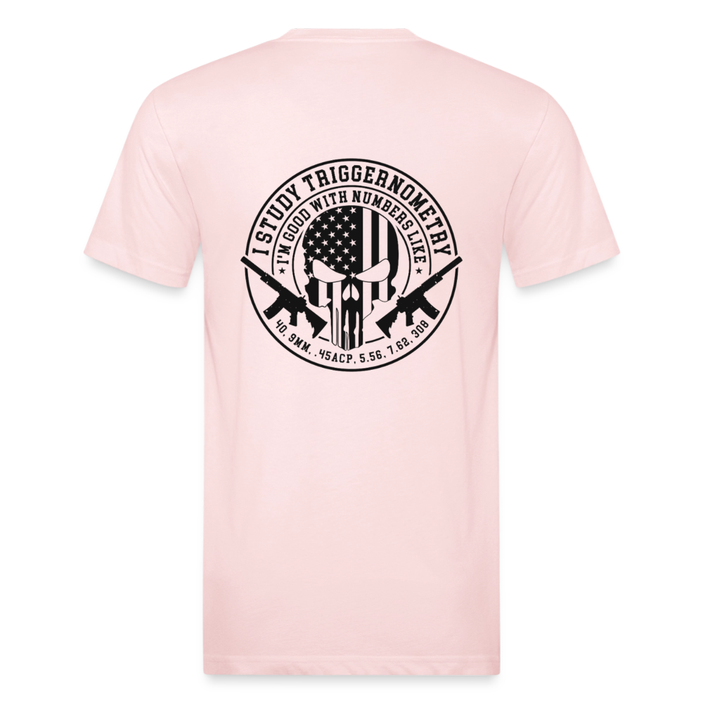 I Study Trigonometry Fitted Cotton/Poly T-Shirt by Next Level - blush pink 