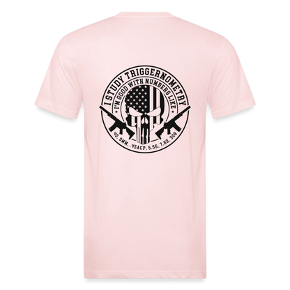 I Study Trigonometry Fitted Cotton/Poly T-Shirt by Next Level - blush pink 
