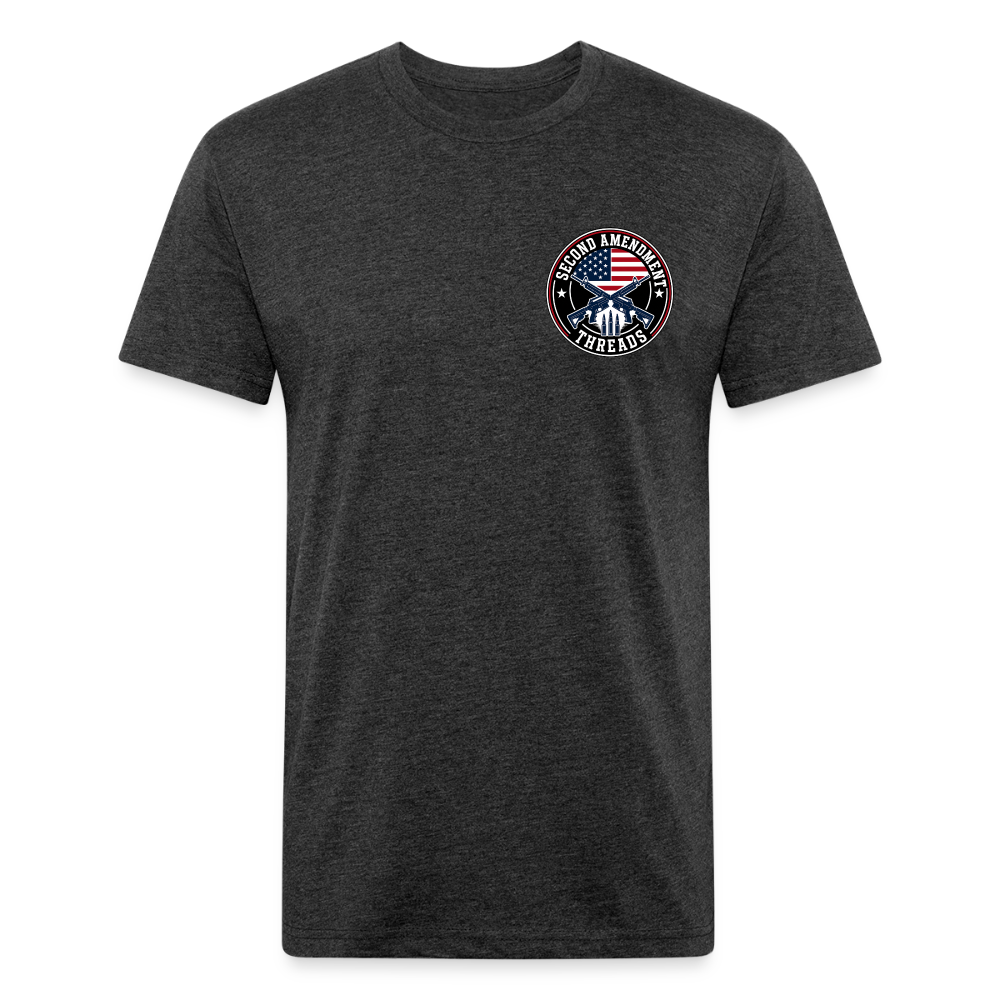 250 Year America Metalic Fitted Cotton/Poly T-Shirt by Next Level - heather black