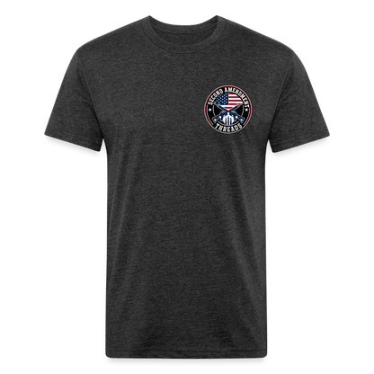 250 Year America Metalic Fitted Cotton/Poly T-Shirt by Next Level - heather black