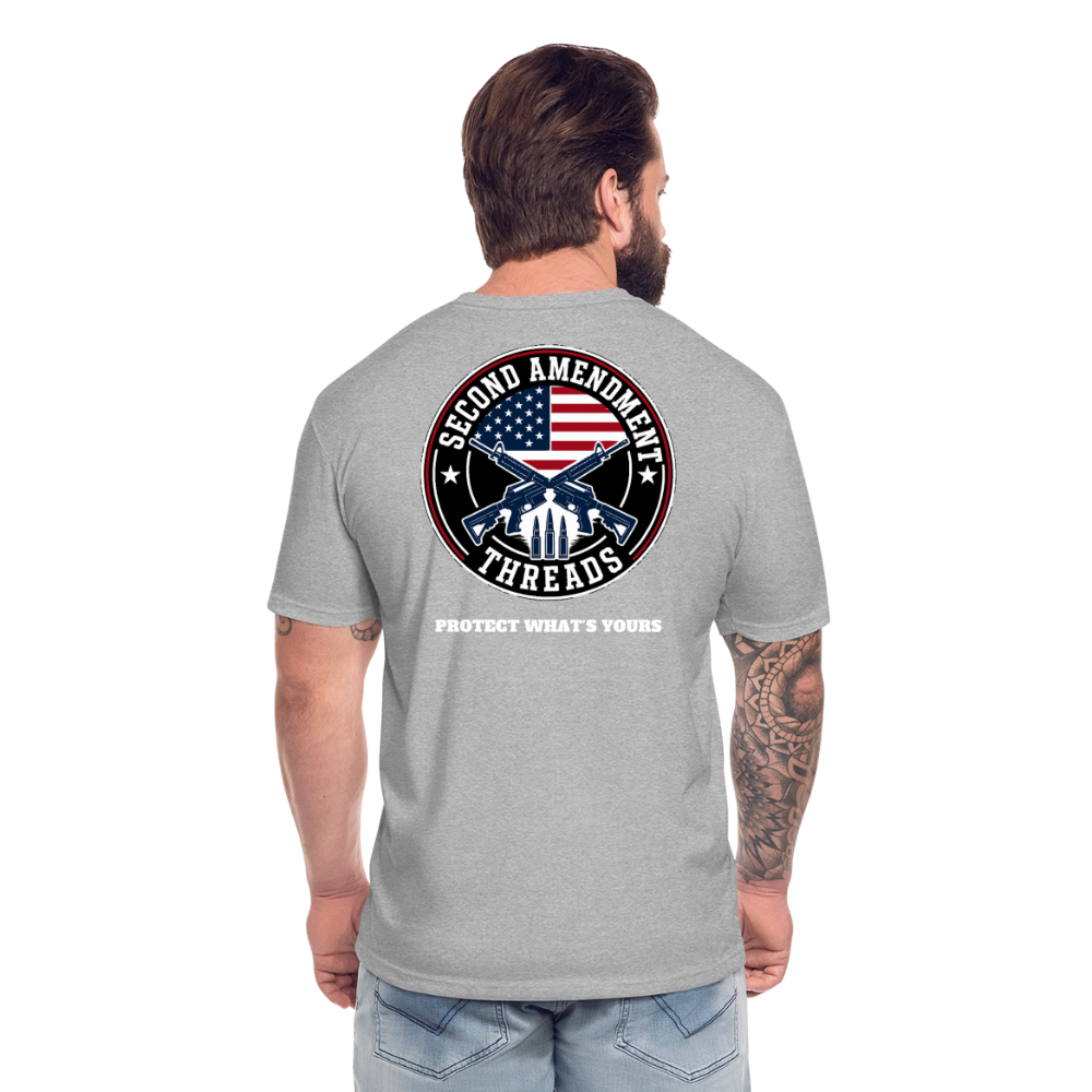 2A THREADS Fitted Cotton/Poly T-Shirt by Next Level - heather gray