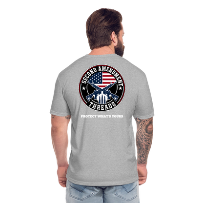 2A THREADS Fitted Cotton/Poly T-Shirt by Next Level - heather gray