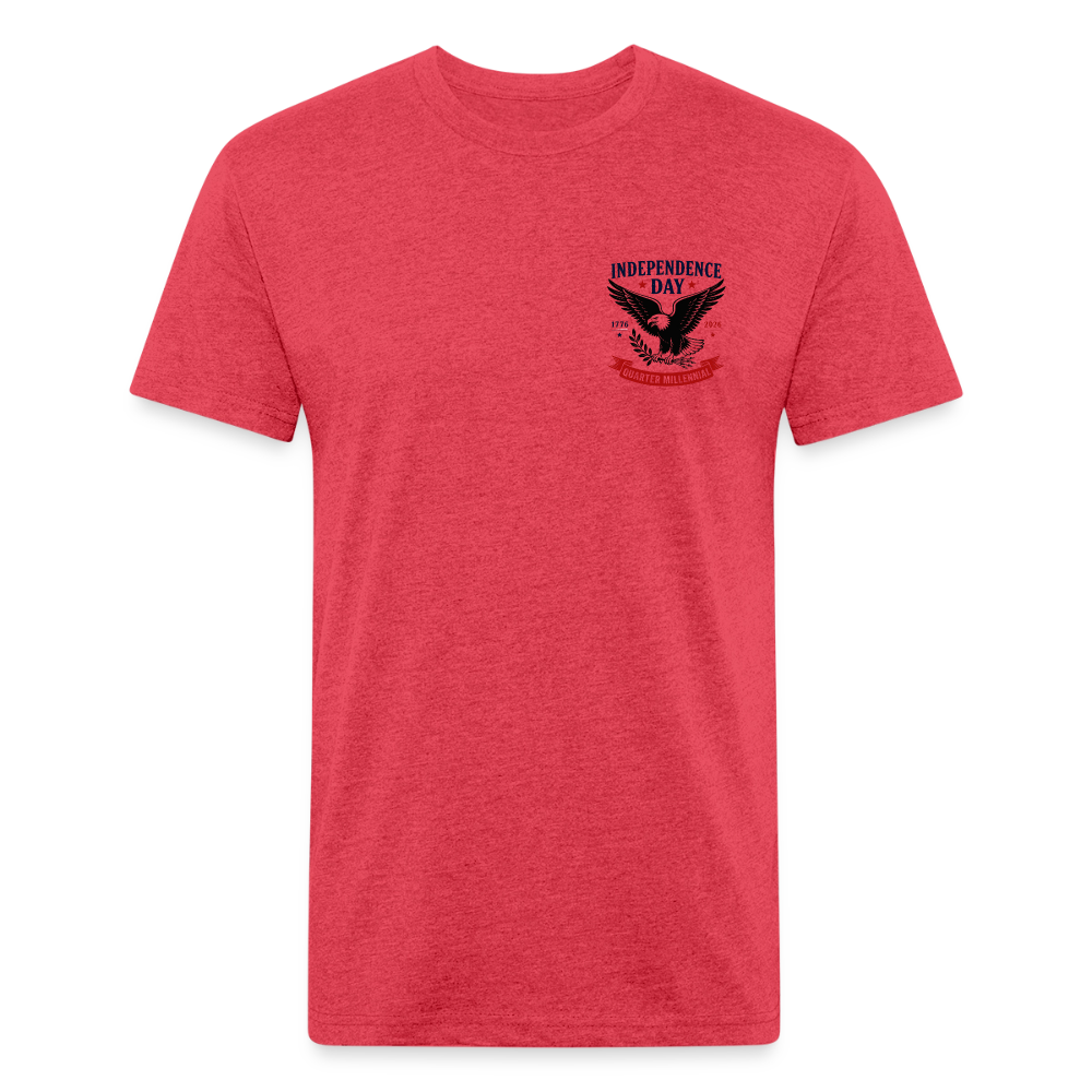 250 Yr America Fitted Cotton/Poly T-Shirt by Next Level - heather red