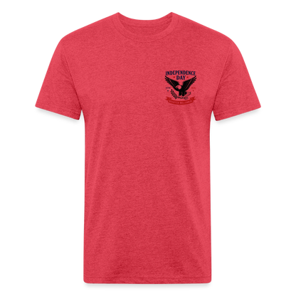 250 Yr America Fitted Cotton/Poly T-Shirt by Next Level - heather red
