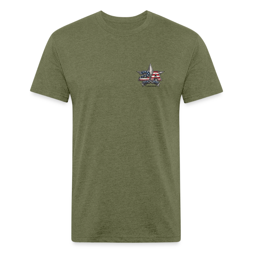 250 Year America  2A Threads Fitted Cotton/Poly T-Shirt by Next Level - heather military green