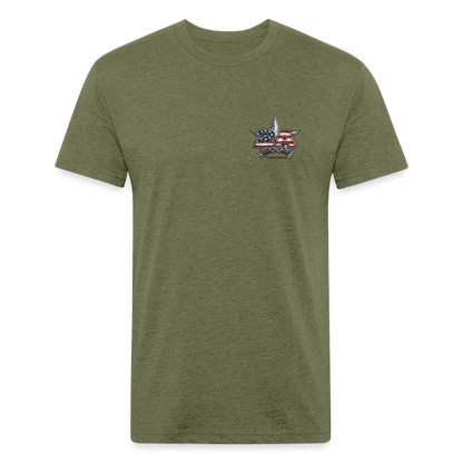 250 Year America  2A Threads Fitted Cotton/Poly T-Shirt by Next Level - heather military green