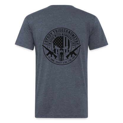 I Study Trigonometry Fitted Cotton/Poly T-Shirt by Next Level - heather navy