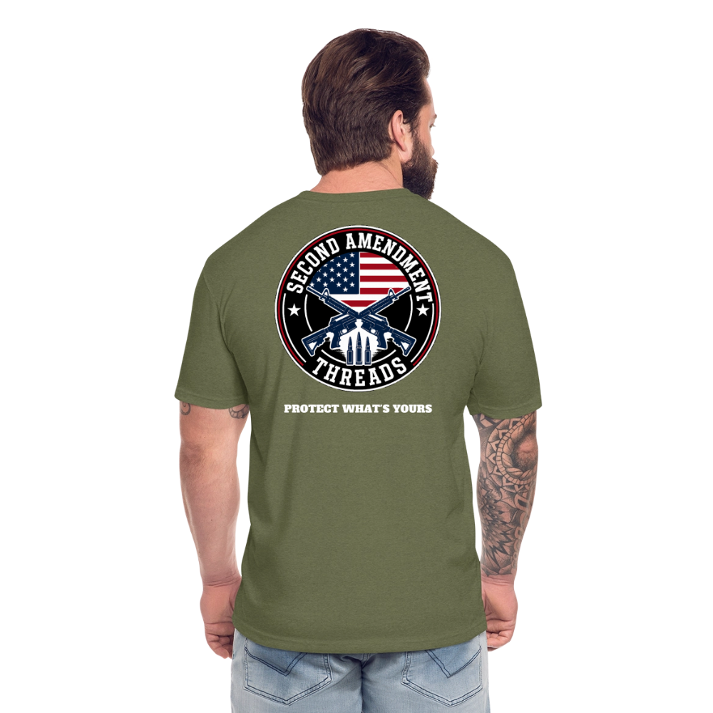 2A THREADS Fitted Cotton/Poly T-Shirt by Next Level - heather military green