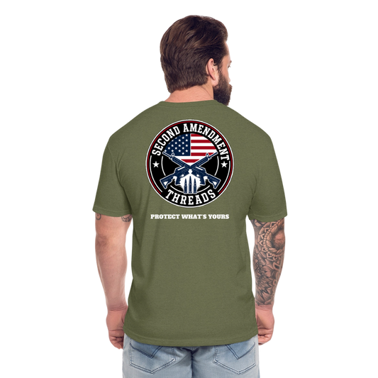 2A THREADS Fitted Cotton/Poly T-Shirt by Next Level - heather military green