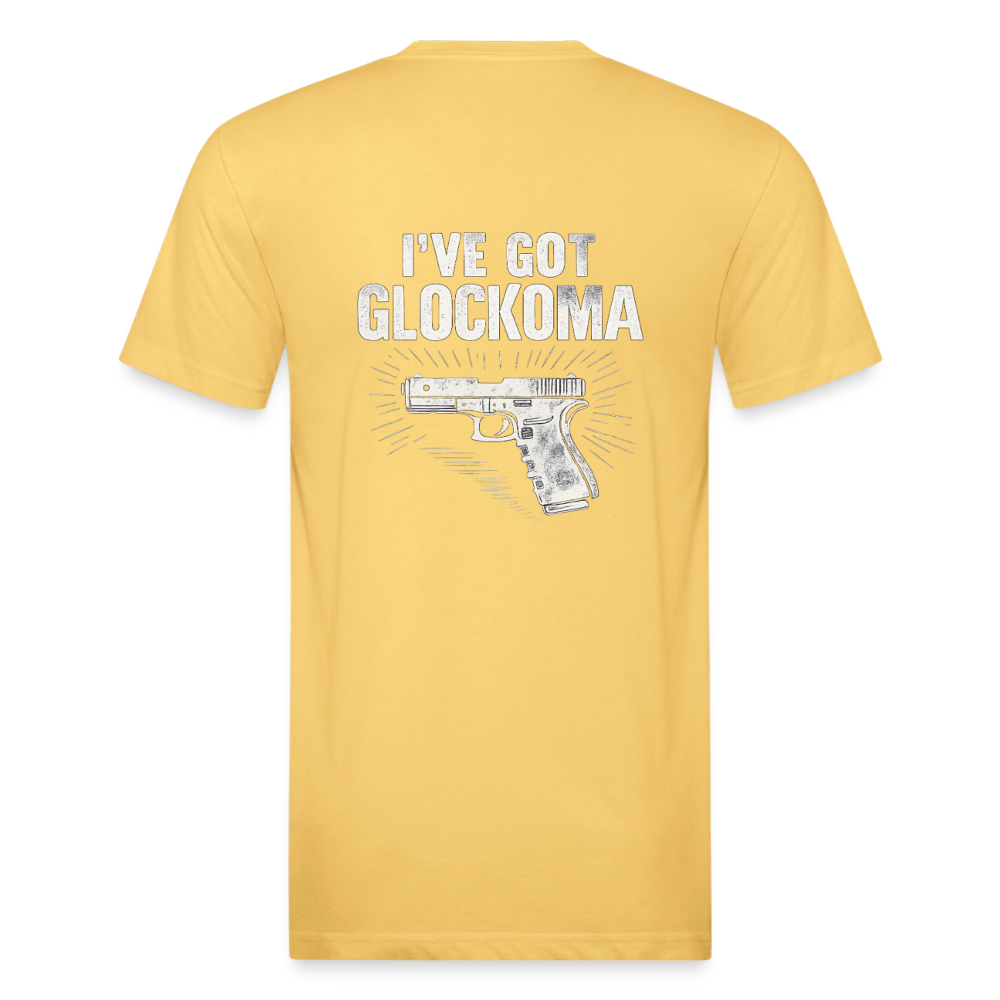 Glockoma Fitted Cotton/Poly T-Shirt by Next Level - pastel yellow