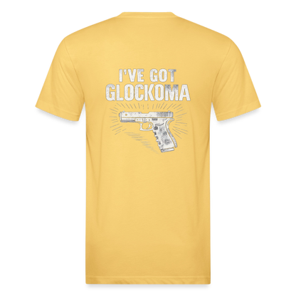 Glockoma Fitted Cotton/Poly T-Shirt by Next Level - pastel yellow