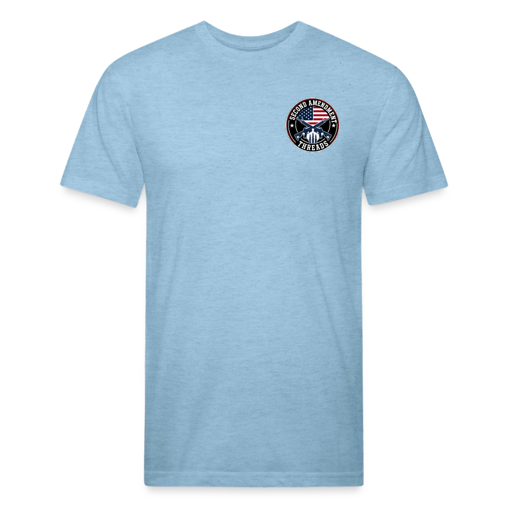 2A THREADS Fitted Cotton/Poly T-Shirt by Next Level - heather blue
