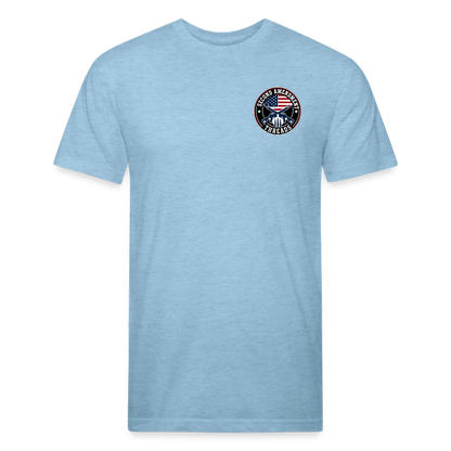 2A THREADS Fitted Cotton/Poly T-Shirt by Next Level - heather blue
