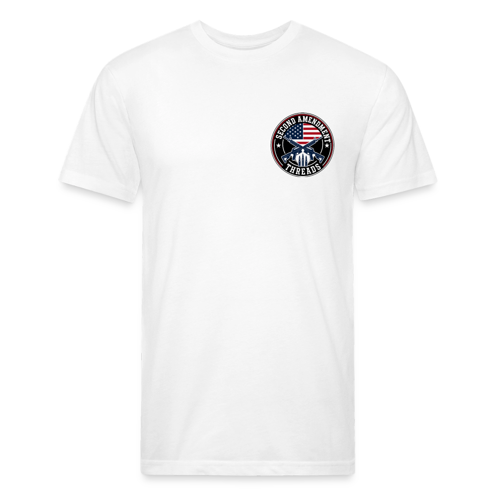 250 Year America Metalic Fitted Cotton/Poly T-Shirt by Next Level - white