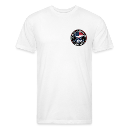 250 Year America Metalic Fitted Cotton/Poly T-Shirt by Next Level - white