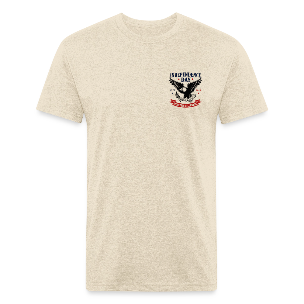 250 Yr America Fitted Cotton/Poly T-Shirt by Next Level - heather cream