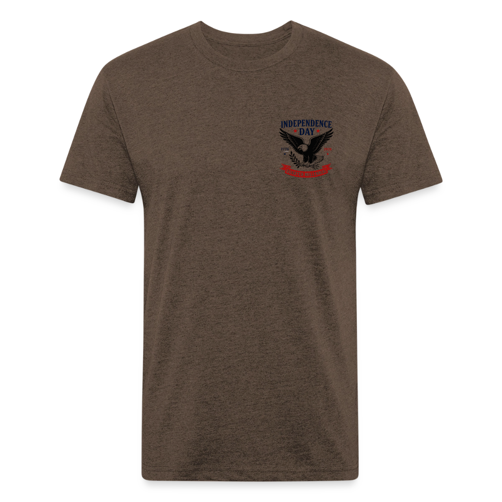 250 Yr America Fitted Cotton/Poly T-Shirt by Next Level - heather espresso