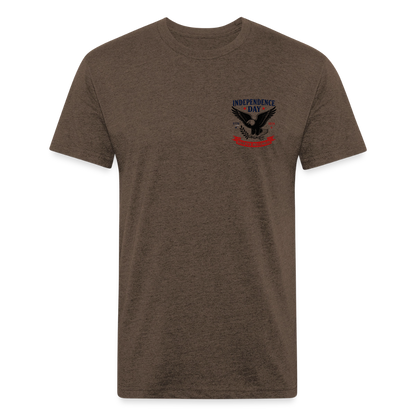 250 Yr America Fitted Cotton/Poly T-Shirt by Next Level - heather espresso