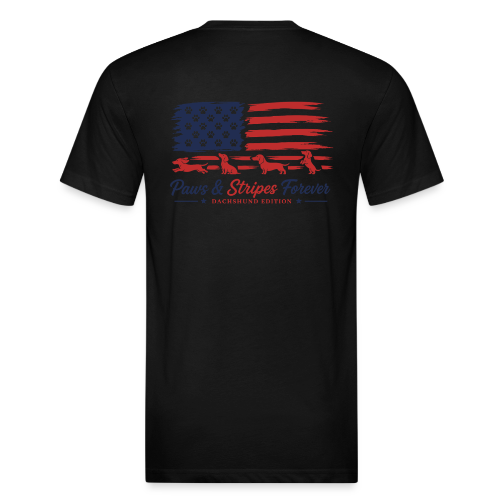 wiener Fitted Cotton/Poly T-Shirt by Next Level - black