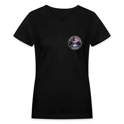 Lady Sniper Women's V-Neck T-Shirt - black