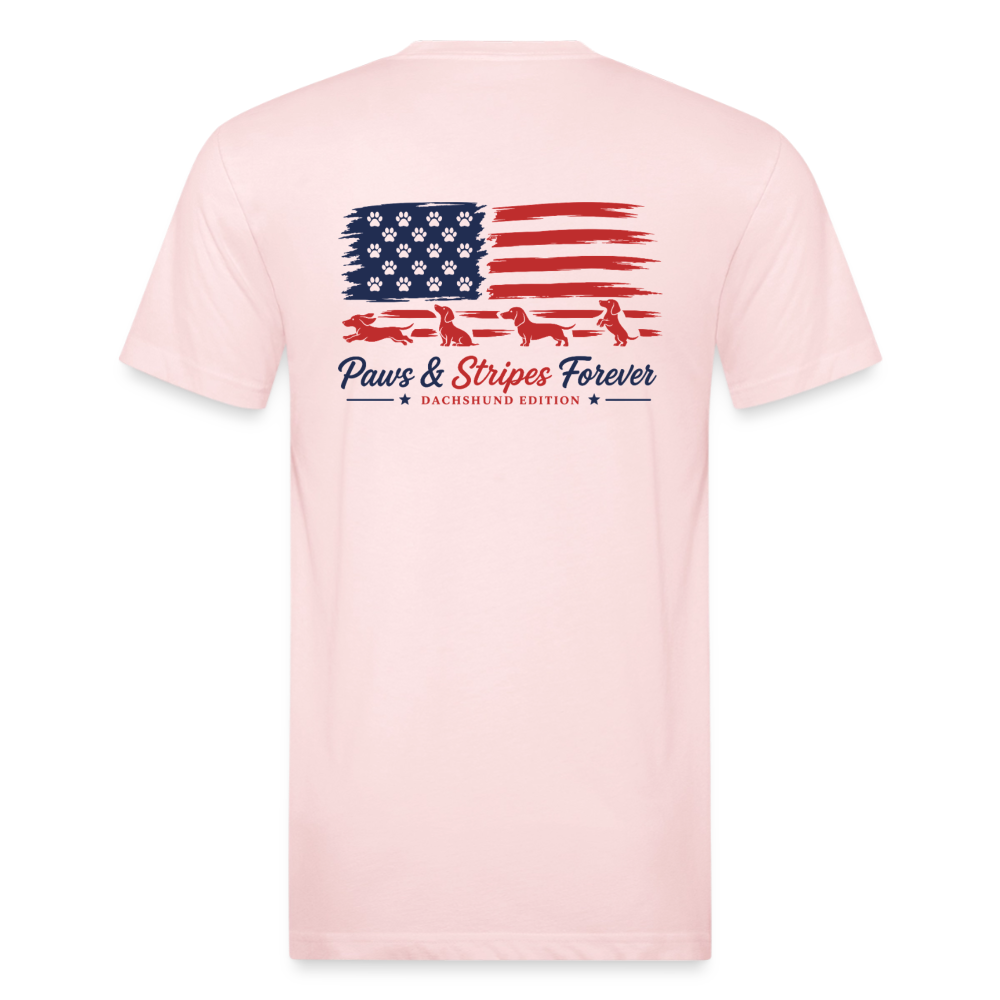 wiener Fitted Cotton/Poly T-Shirt by Next Level - blush pink 