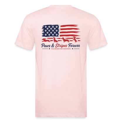 wiener Fitted Cotton/Poly T-Shirt by Next Level - blush pink 