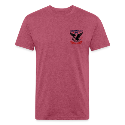 250 Yr America Fitted Cotton/Poly T-Shirt by Next Level - heather burgundy