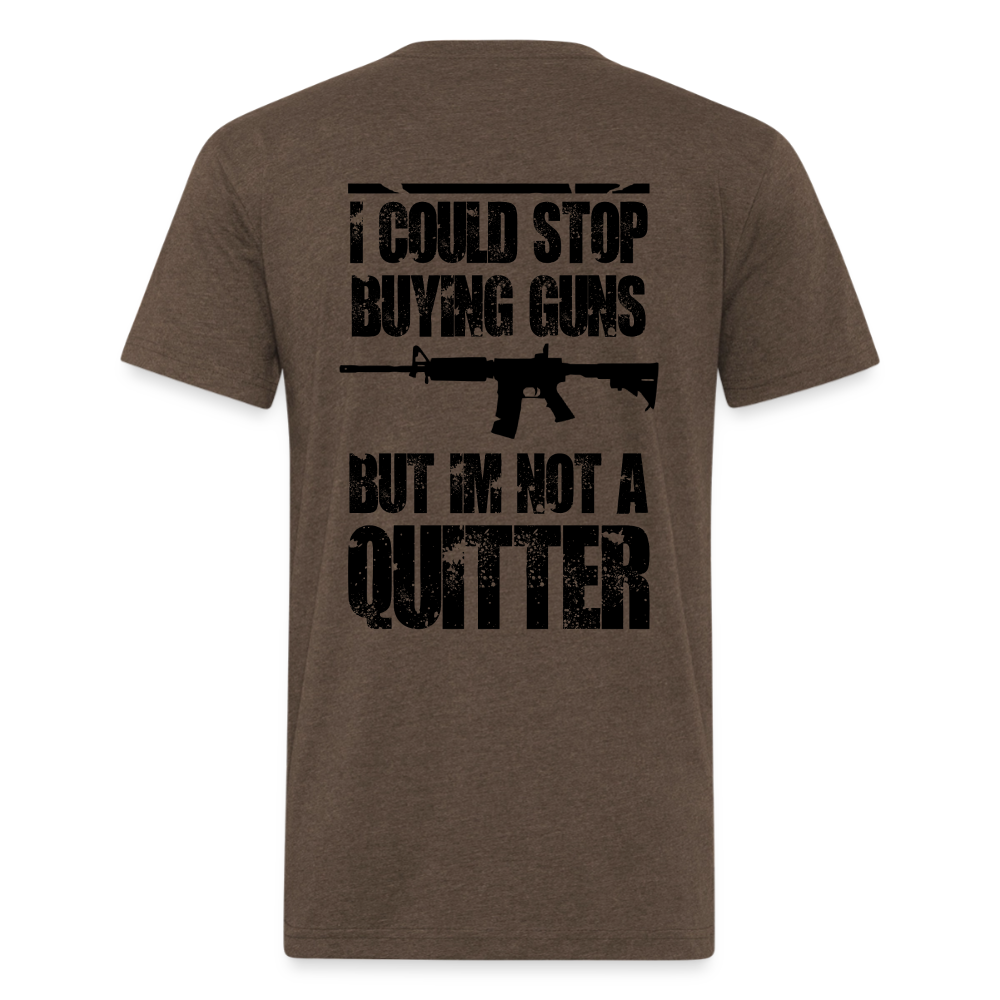 Fitted Cotton/Poly T-Shirt by Next Level quitter - heather espresso
